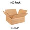 100 Pack Heavy Duty Multi Depth Corrugated Shipping Cartons for Packaging Moving and Storage 16 x 16 x 6 inch